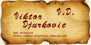 Viktor Đurković vizit kartica